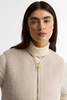 Barbour Bainford Fleece Gilet - Ecru