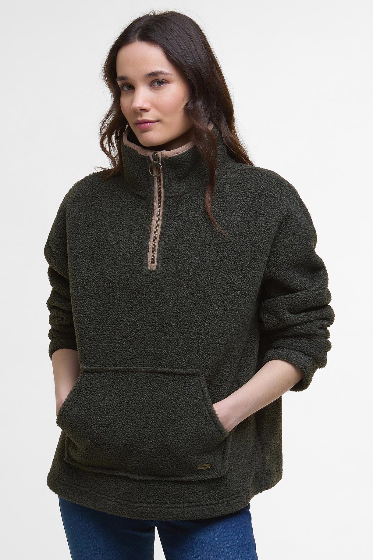 Barbour Bamburgh Half-Zip Fleece - Olive