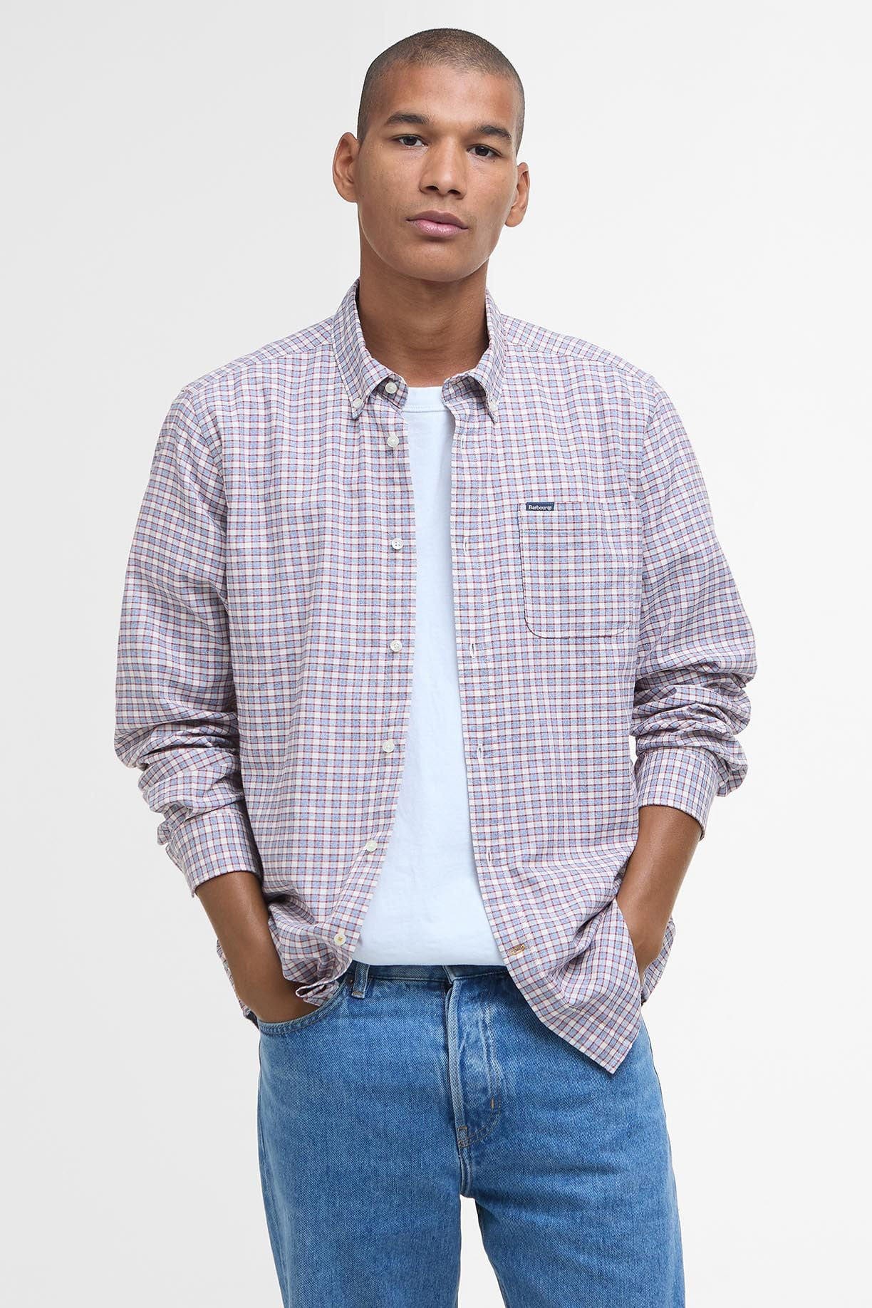 Barbour Banner Tailored Long Sleeve Shirt - Red