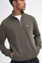 Barbour Beckhill Half Zip Sweatshirt - Mid Olive