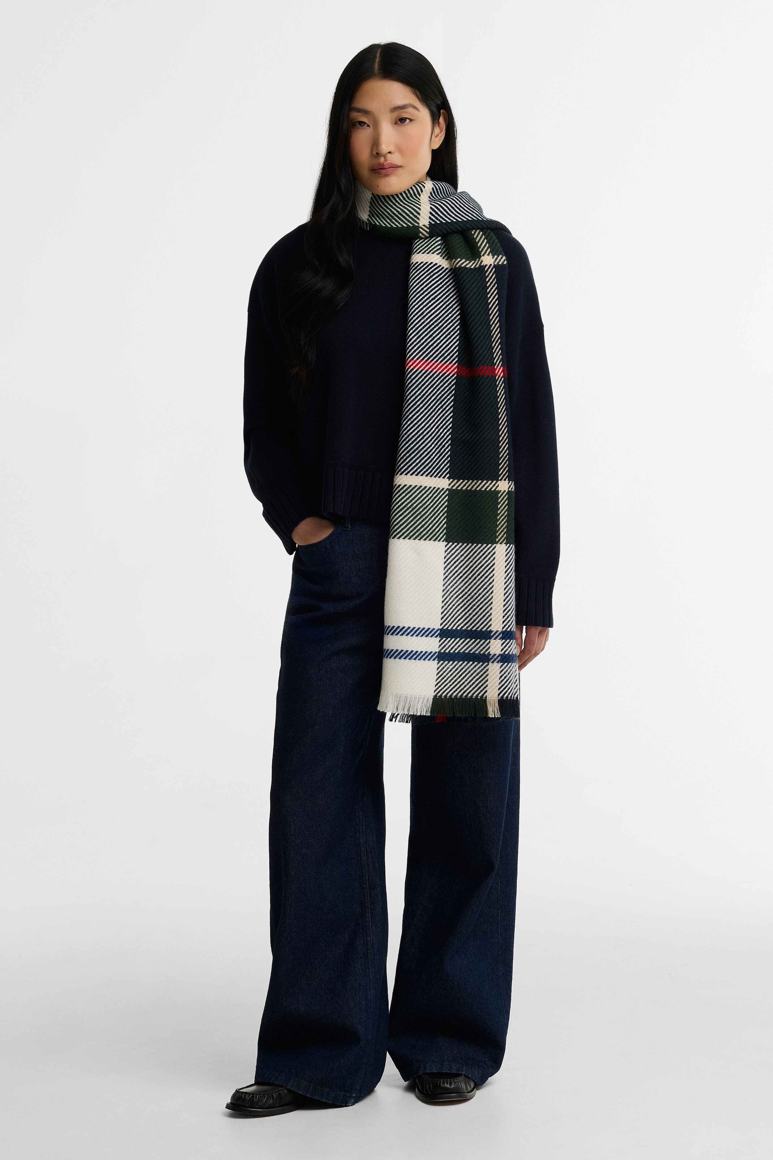 Barbour Blair Tartan Scarf - Lt EvergreenTartan  LSC0308_TN98_OS