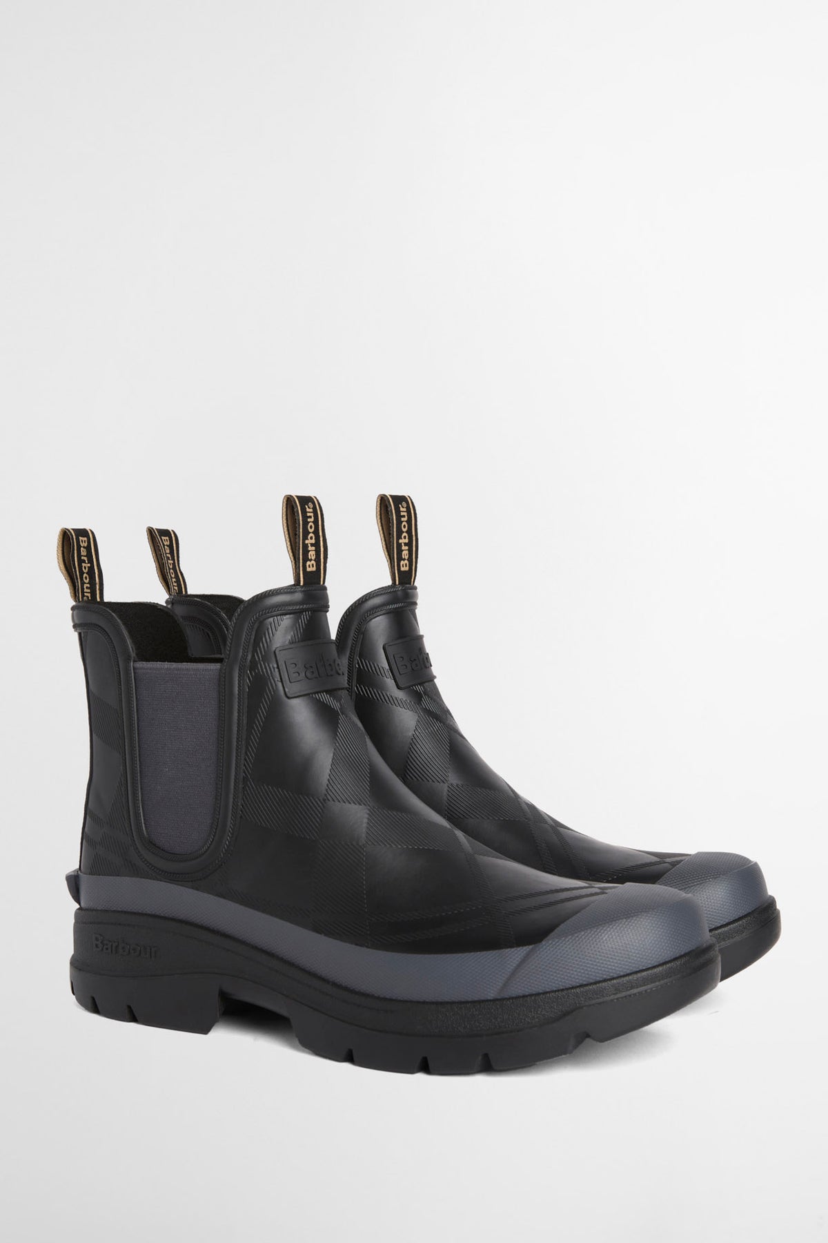 Barbour Breacon Ankle Wellington Boot - Black/Dark Grey