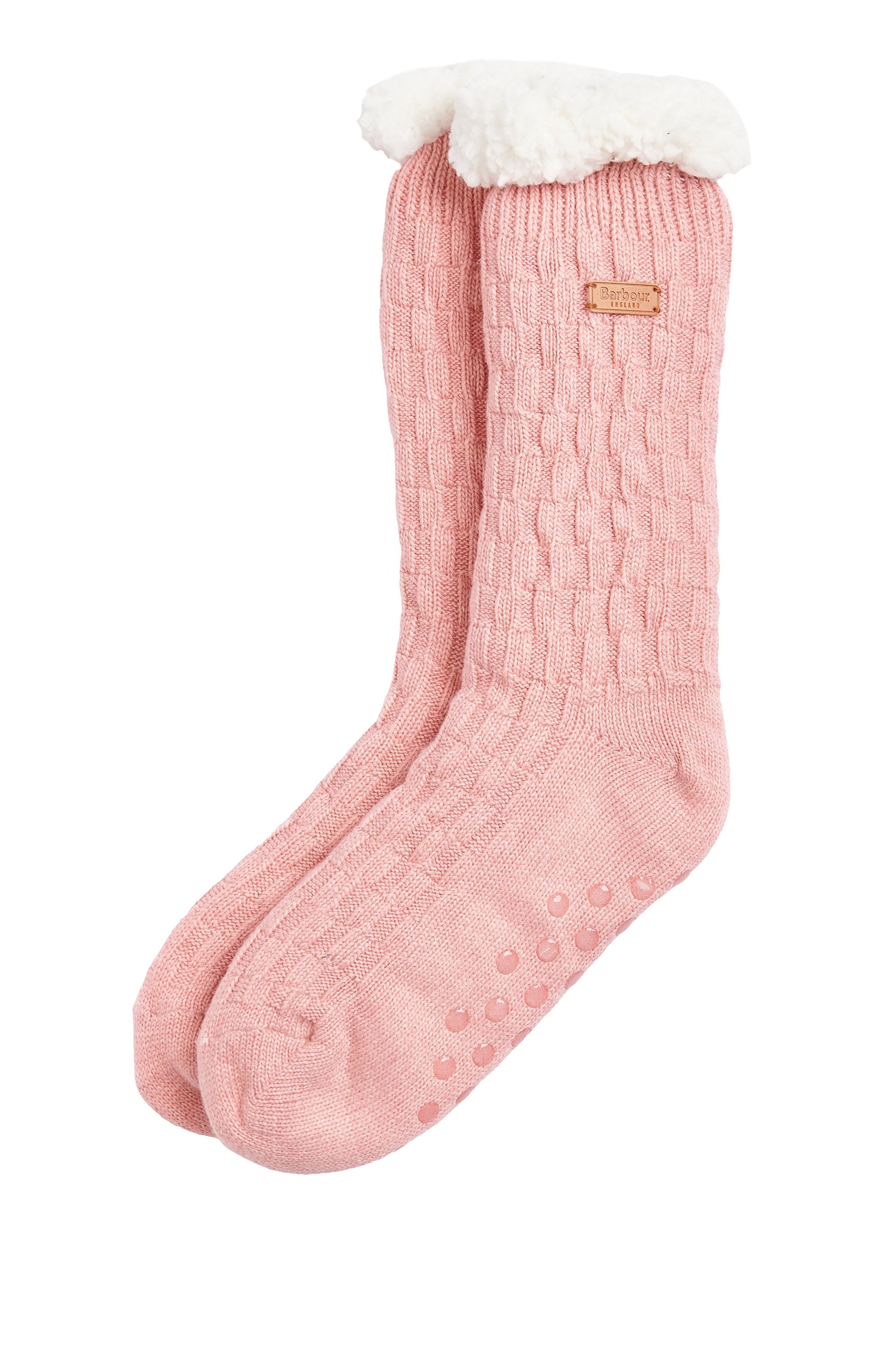 Barbour Cabin Knit Lounge Socks - Dusty Pink LAC0297_PI51_OS