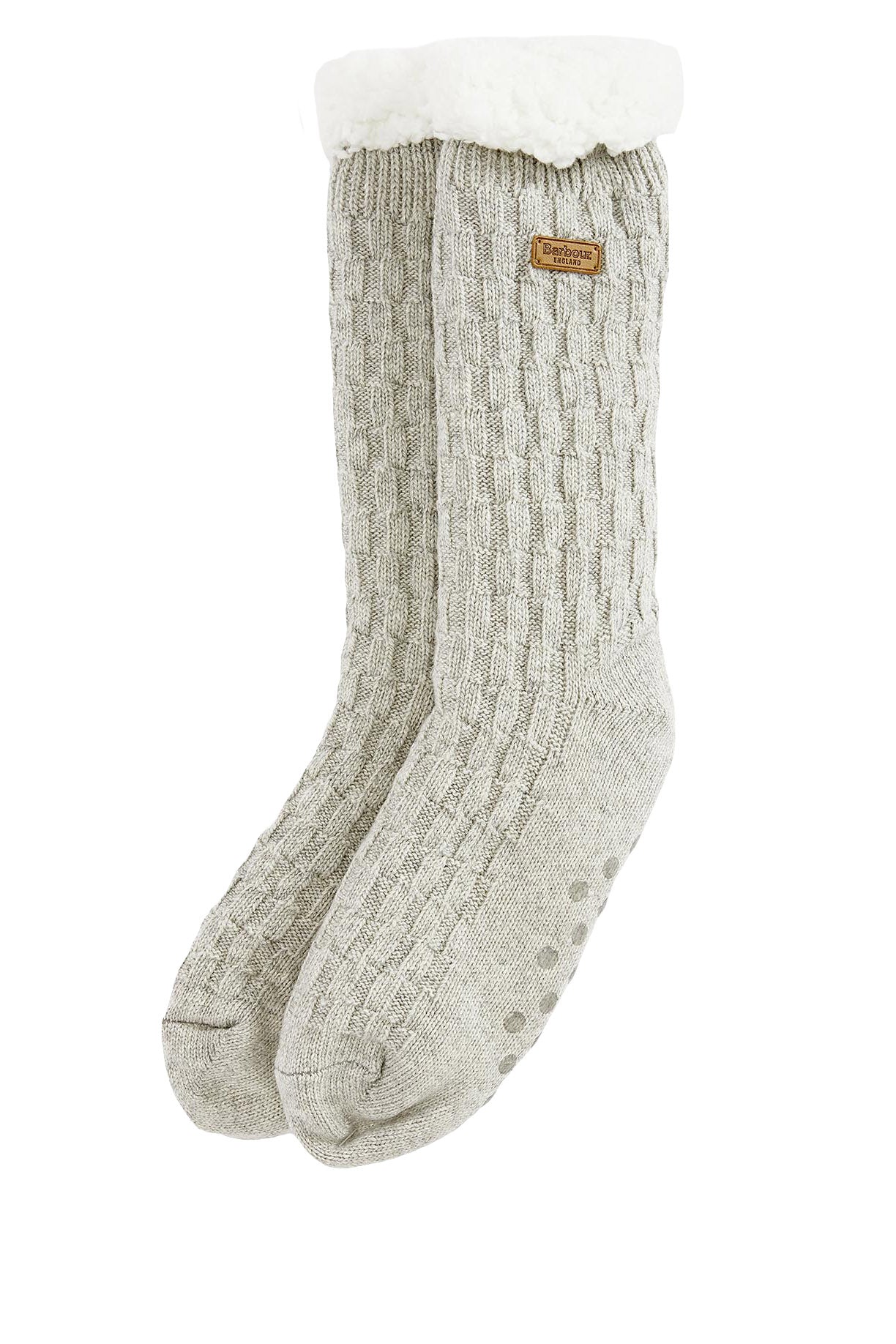 Barbour Cabin Knit Lounge Socks - Light Grey Marl LAC0297_GY31_OS
