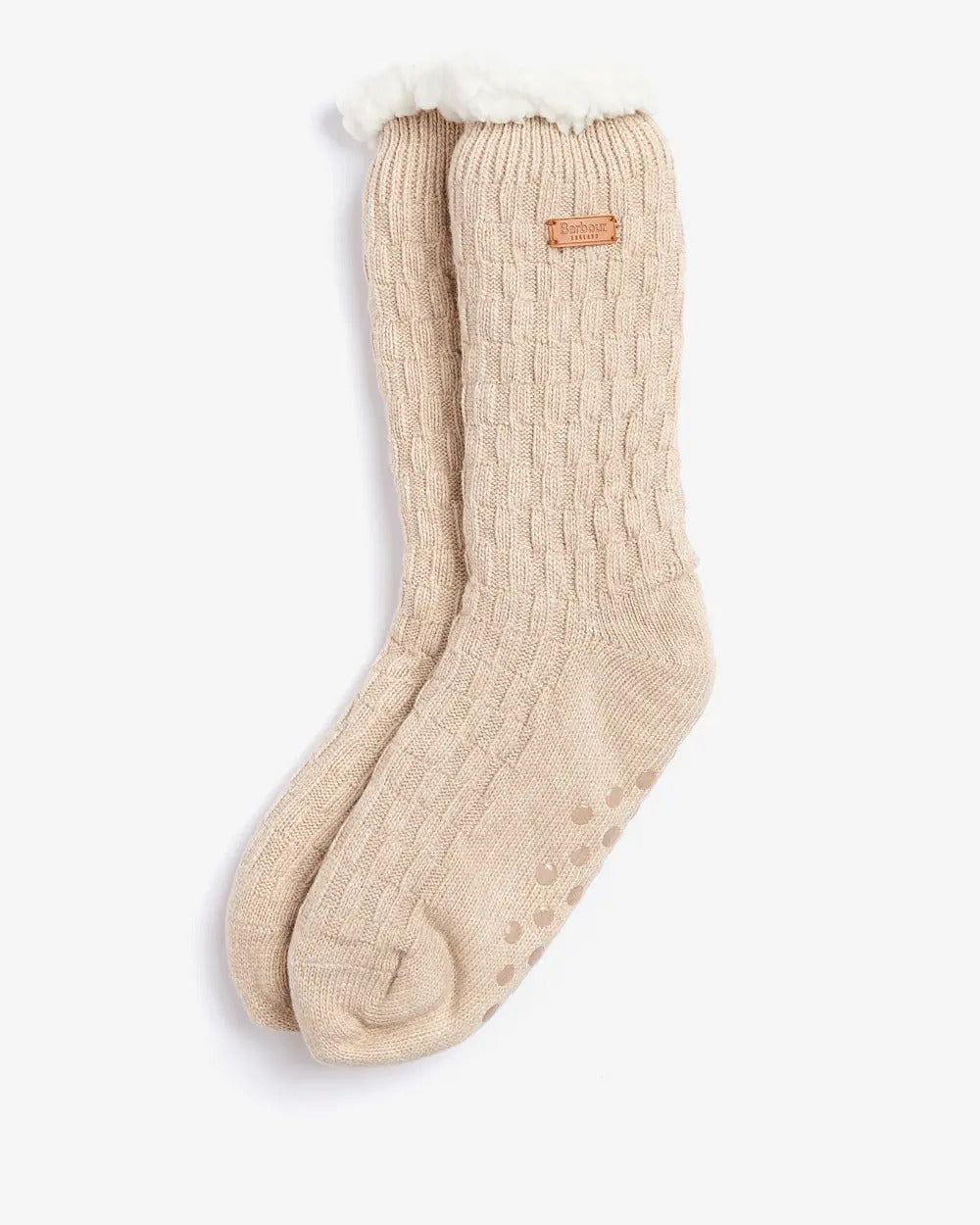 Barbour Cabin Knit Lounge Socks - Oatmeal LAC0297_BE11_OS