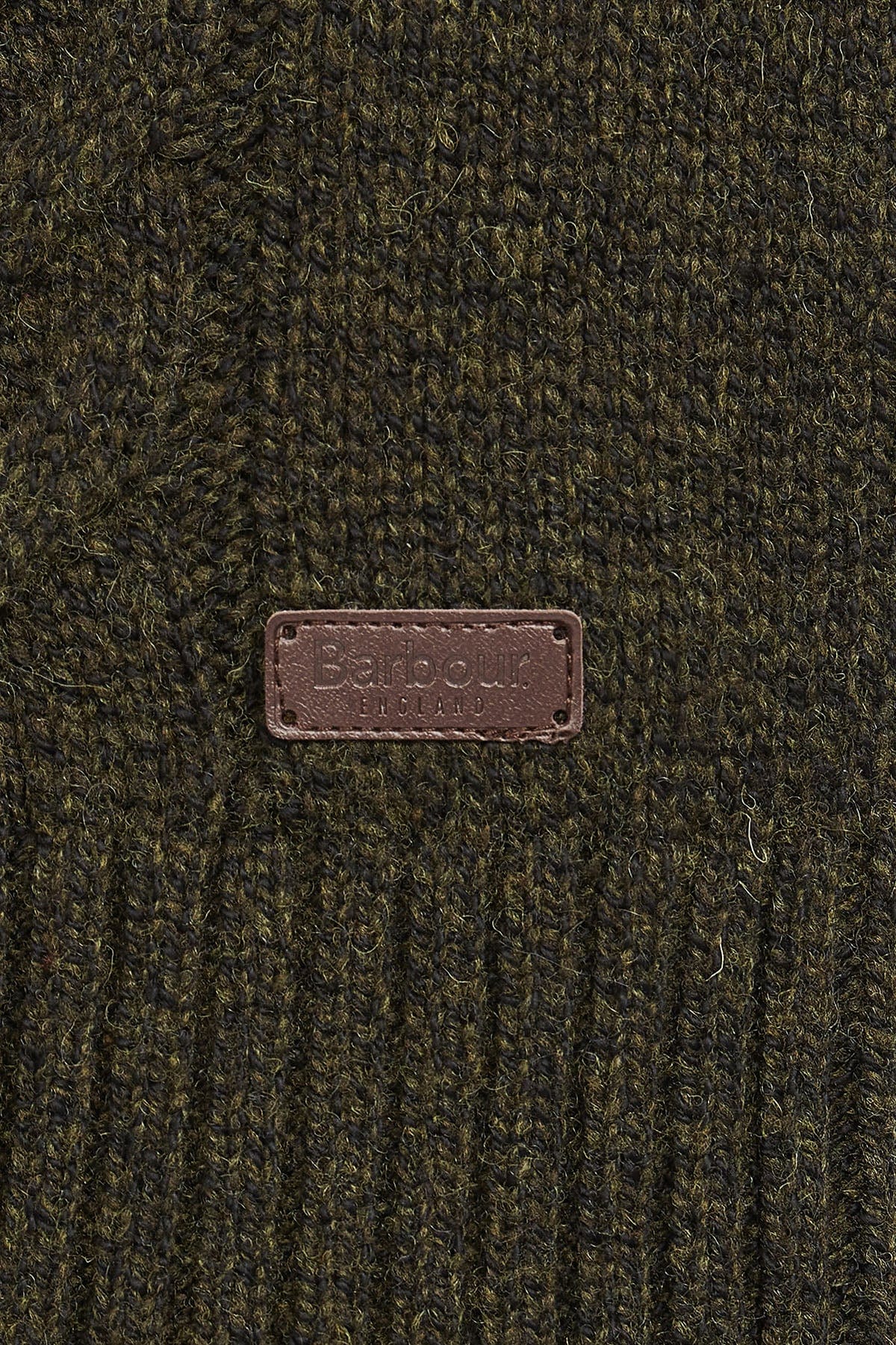 Barbour Cable Knit Crew Neck Jumper - Olive Marl