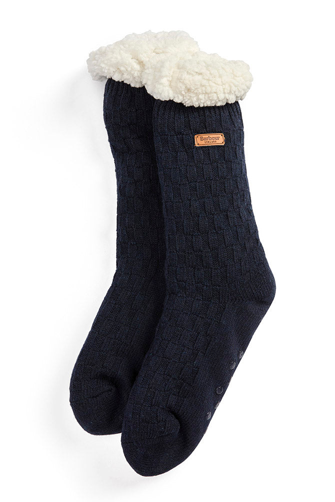 Barbour Cable Knit Lounge Socks - Navy LAC0297_NY71_OS