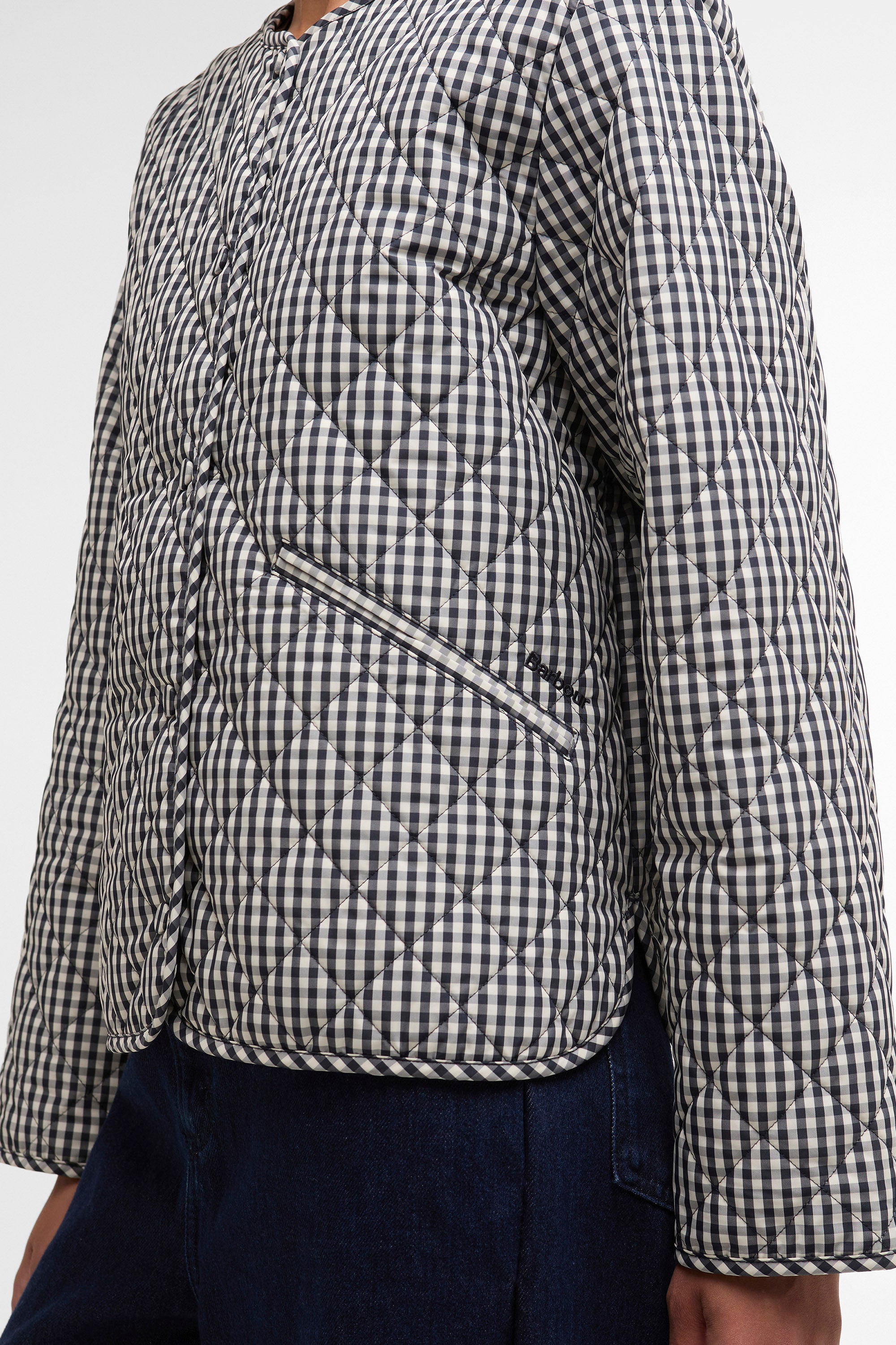 Barbour Cashel Quilt - Navy Gingham/Dark Navy