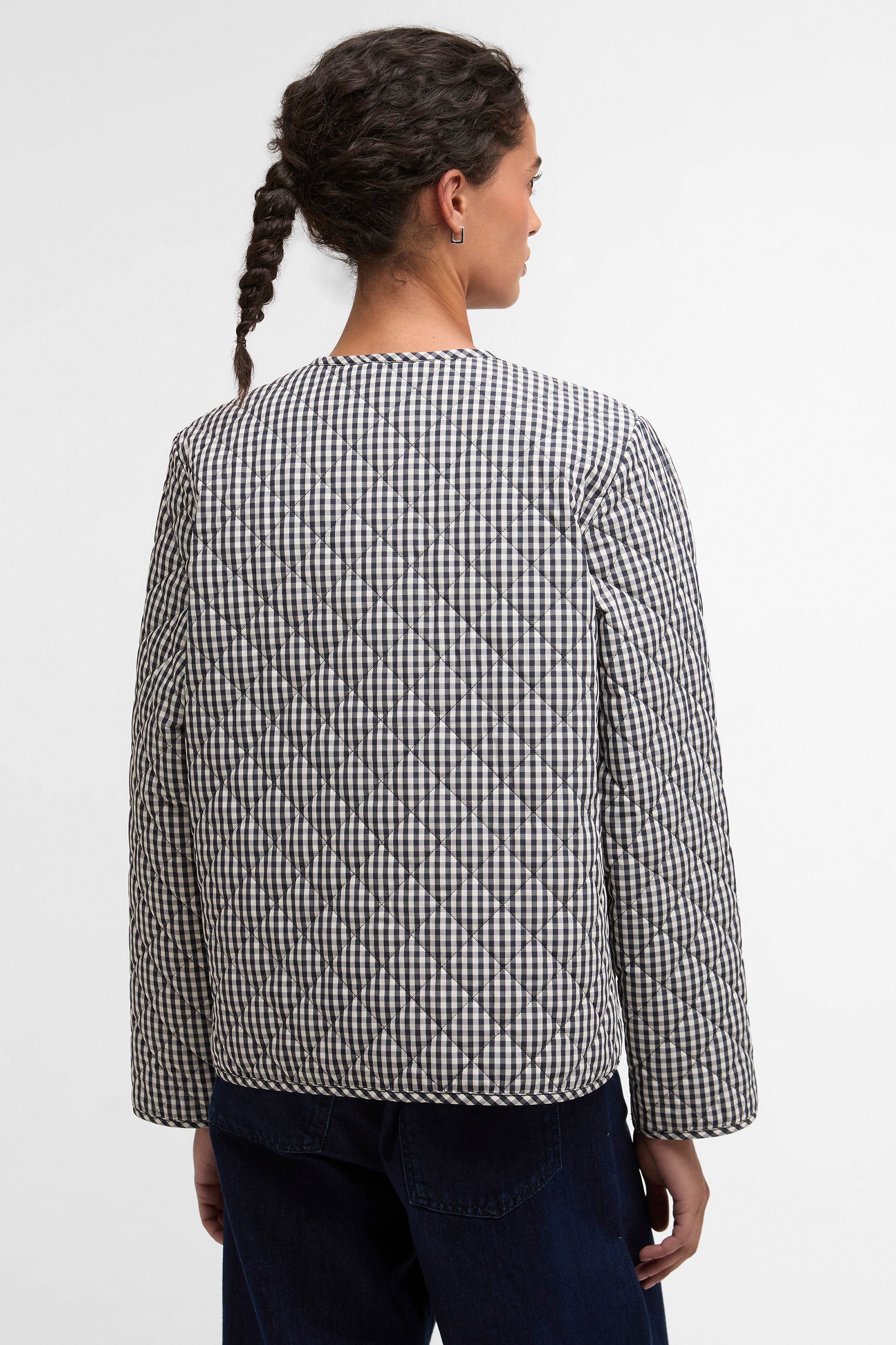 Barbour Cashel Quilt - Navy Gingham/Dark Navy