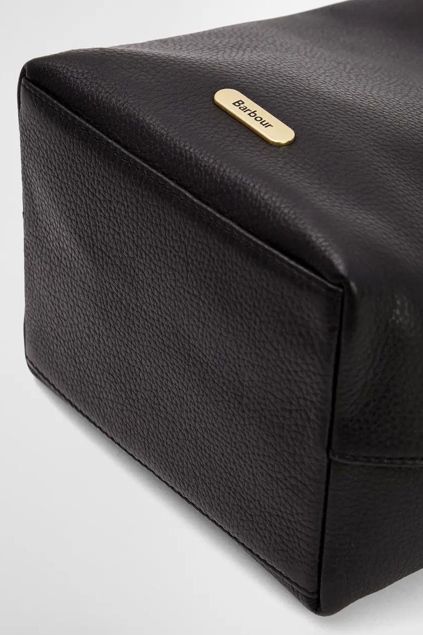 Barbour Cedar Leather Bucket Bag - Black LBA0488_BK11_OS