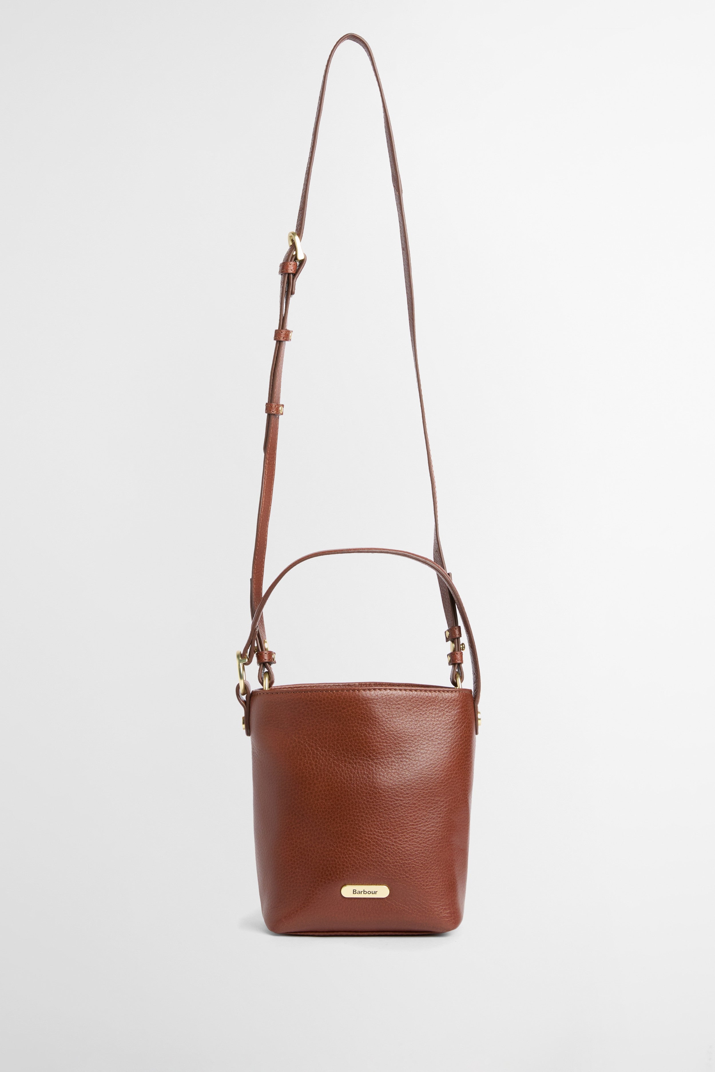 Barbour Cedar Leather Mini Bucket Bag - Brown LBA0549_BR11_OS