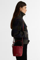 Barbour Cedar Leather Mini Bucket Bag - Red LBA0549_RE91_OS