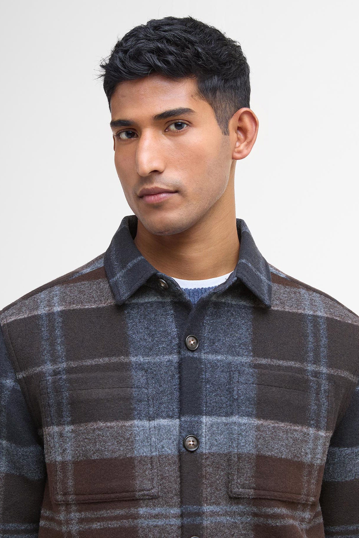 Barbour Chapter Check Overshirt - Midnight Oak Tartan