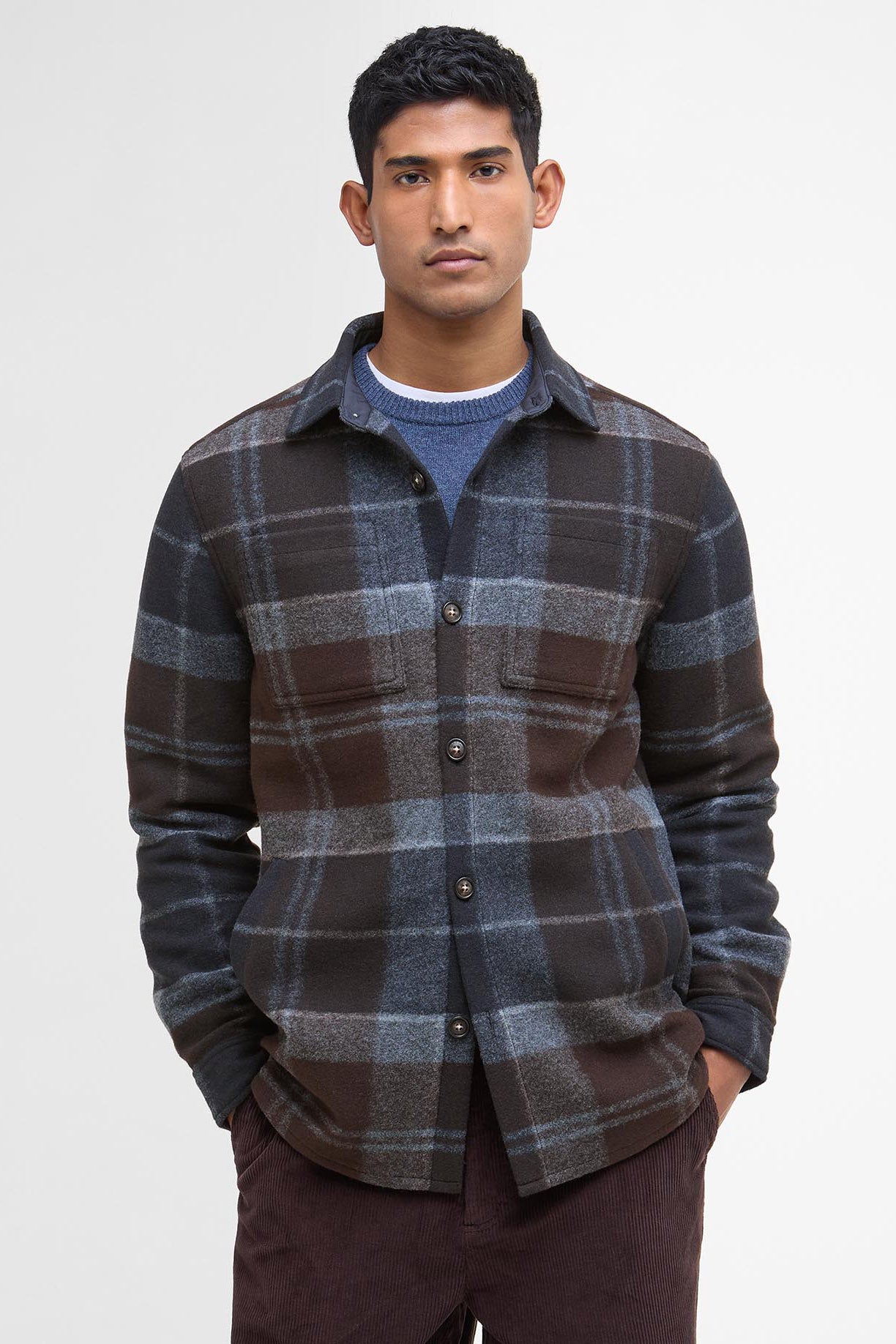 Barbour Chapter Check Overshirt - Midnight Oak Tartan