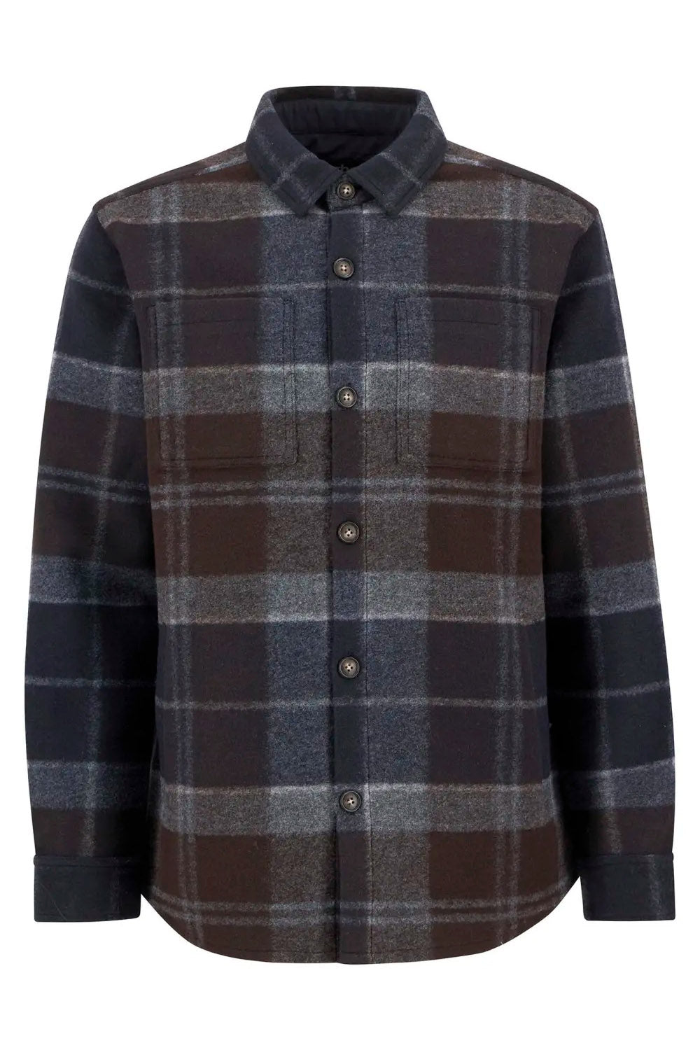 Barbour Chapter Check Overshirt - Midnight Oak Tartan