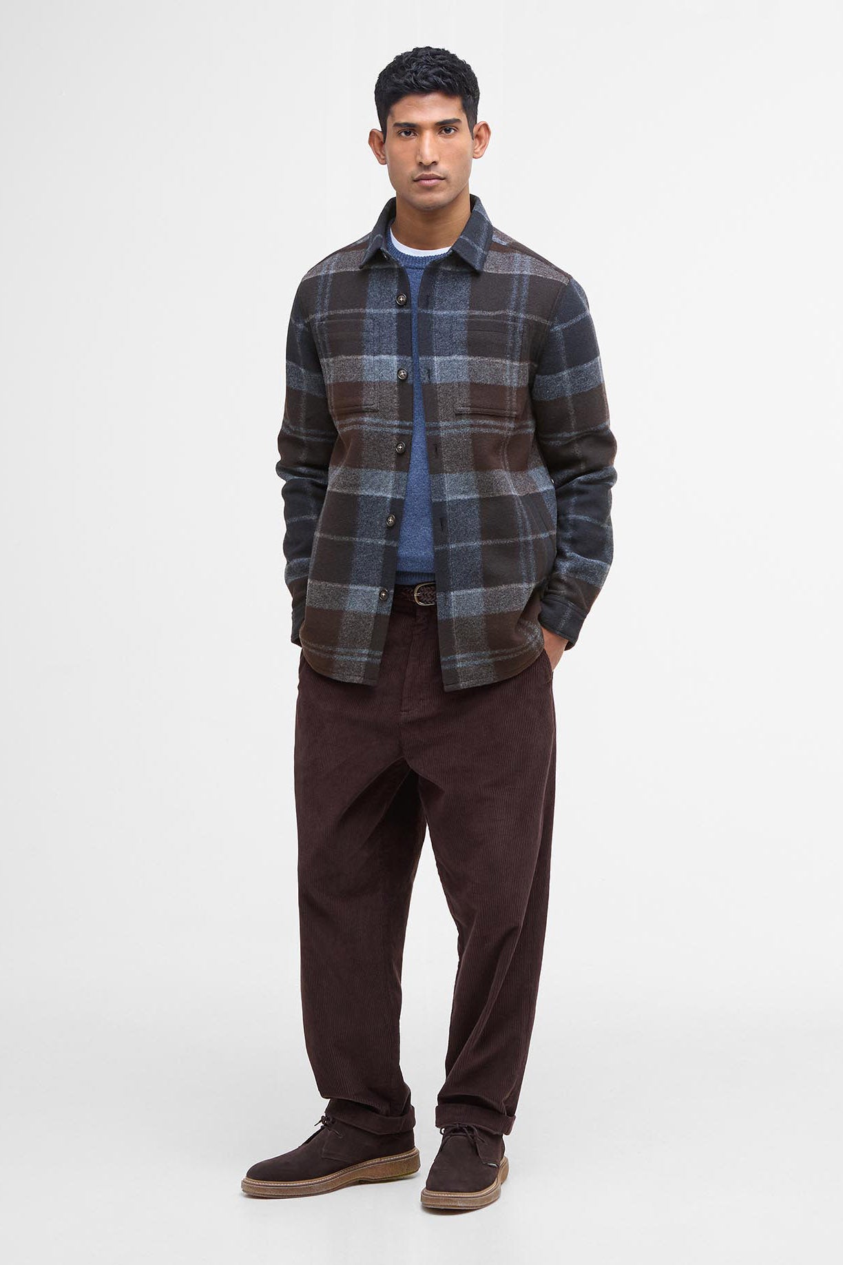 Barbour Chapter Check Overshirt - Midnight Oak Tartan
