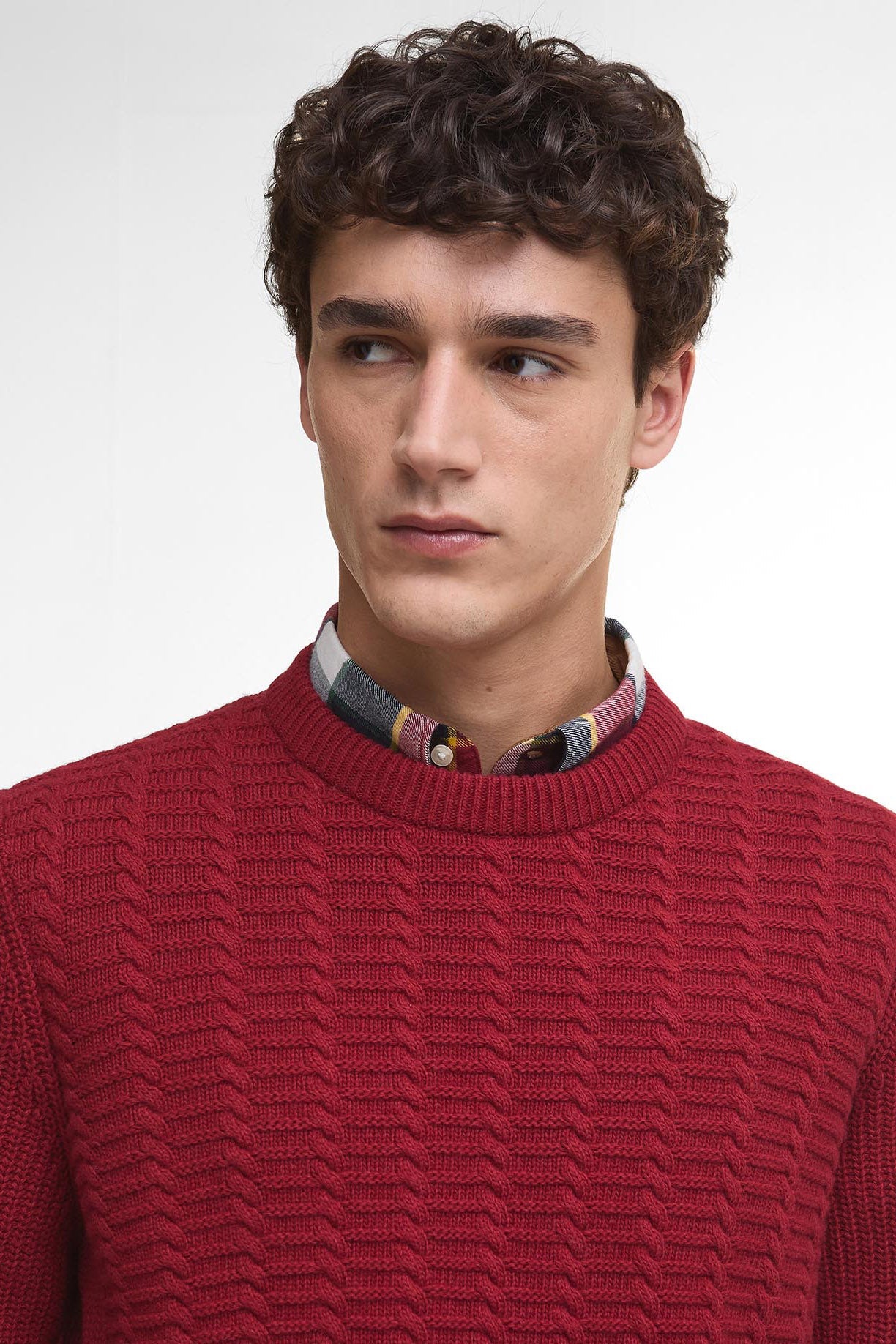 Barbour Cleveland Crew Neck Jumper - Biking Red