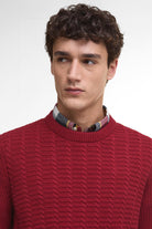 Barbour Cleveland Crew Neck Jumper - Biking Red