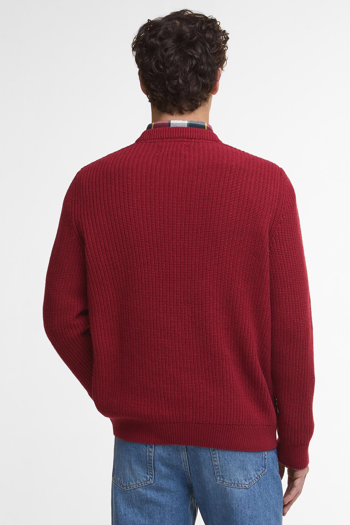 Barbour Cleveland Crew Neck Jumper - Biking Red