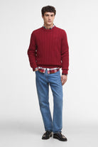 Barbour Cleveland Crew Neck Jumper - Biking Red