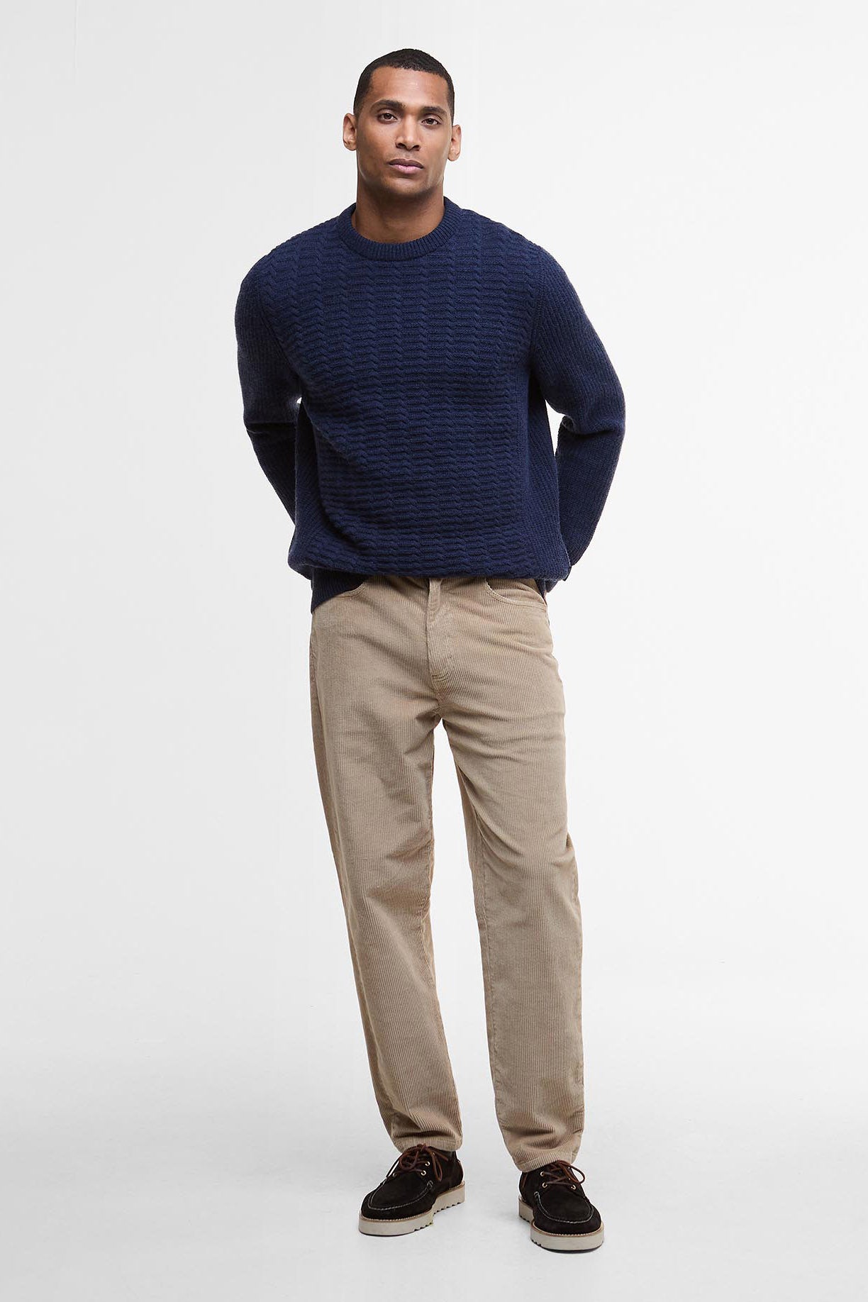 Barbour Cleveland Crew Neck Jumper - Navy