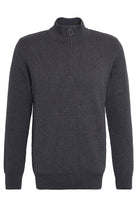 Barbour Cotton Half Zip Knitted Jumper - Charcoal