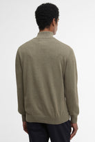 Barbour Cotton Half Zip Knitted Jumper - Smokey Olive