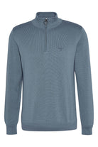 Barbour Cotton Half Zip Knitted Jumper - Vintage Teal