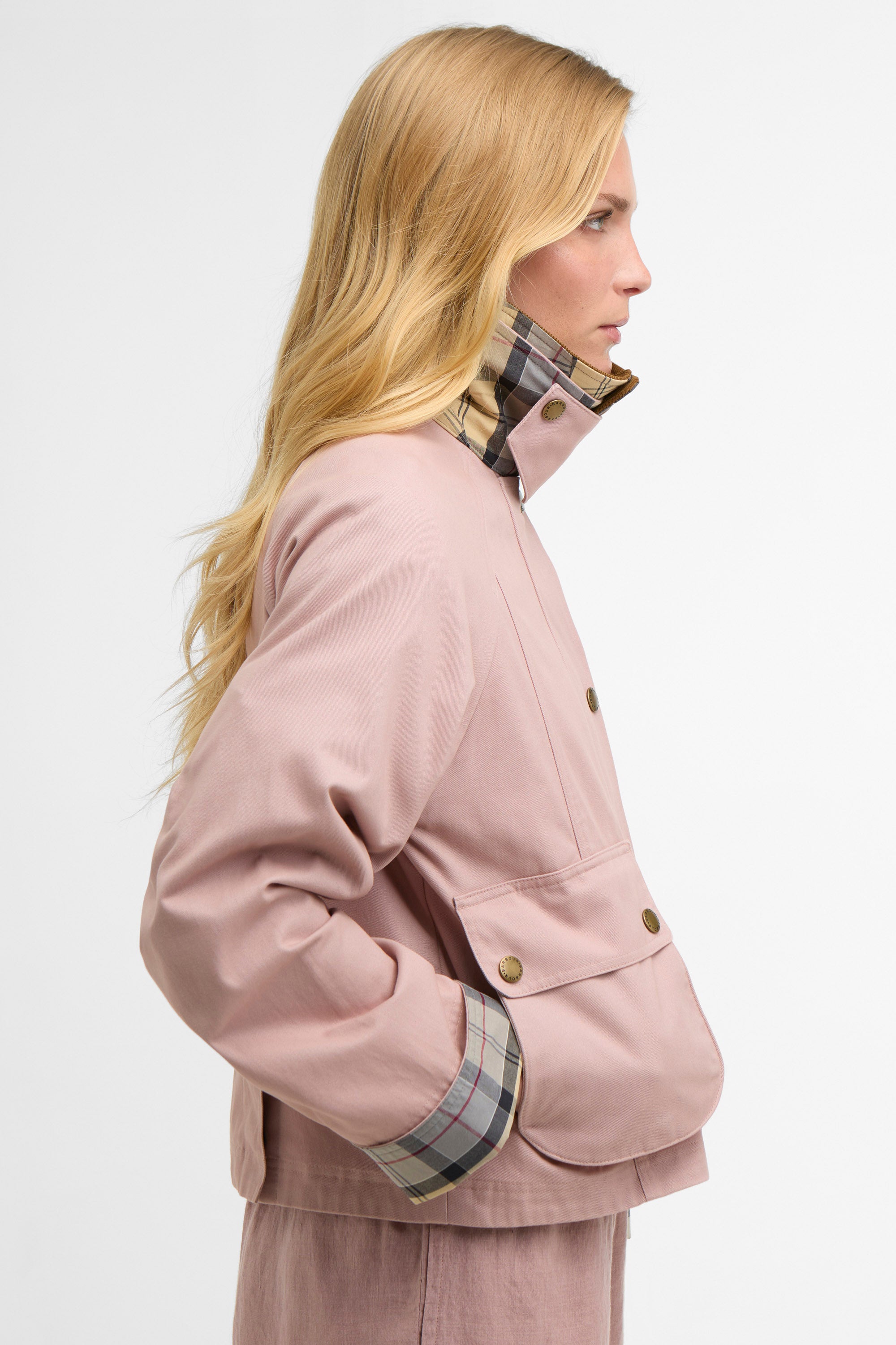Barbour Cropped Beadnell Jacket - Gardenia/Dress/Beige