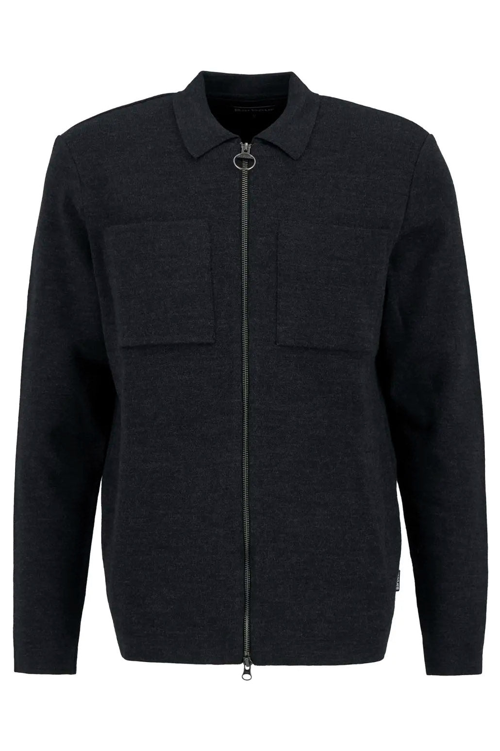 Barbour Croscombe Zip-Up Cardigan - Charcoal Marl