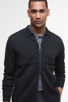 Barbour Croscombe Zip-Up Cardigan - Charcoal Marl