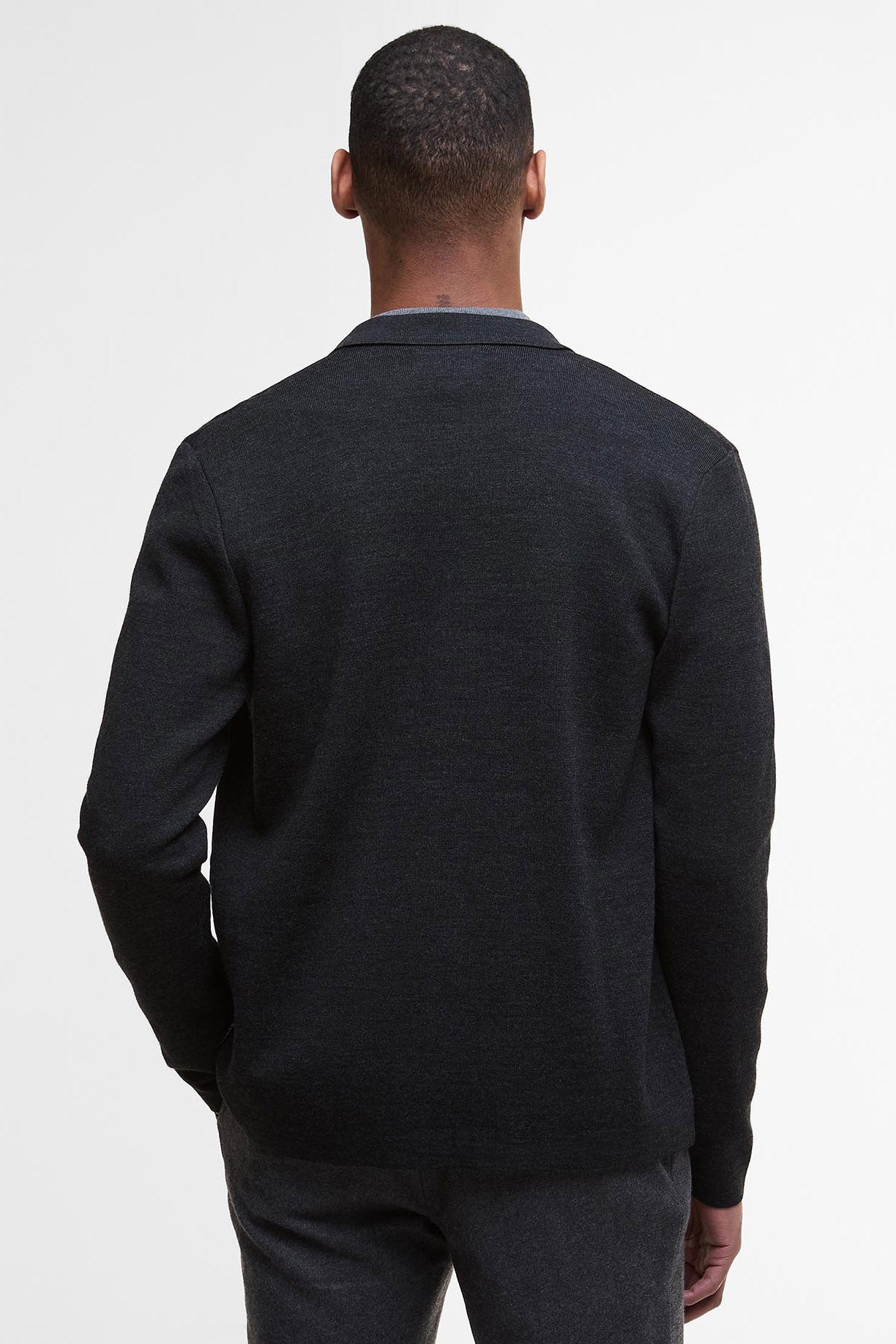 Barbour Croscombe Zip-Up Cardigan - Charcoal Marl