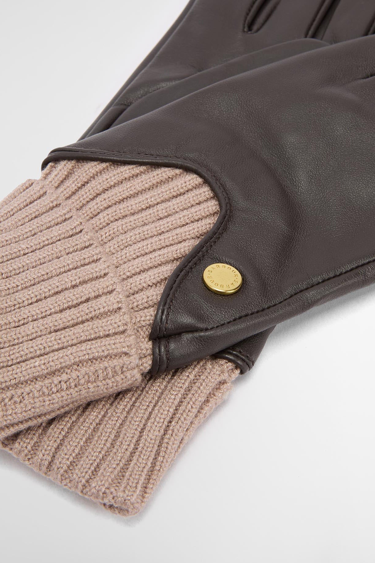 Barbour Deanna Leather Gloves - Brown/Camel