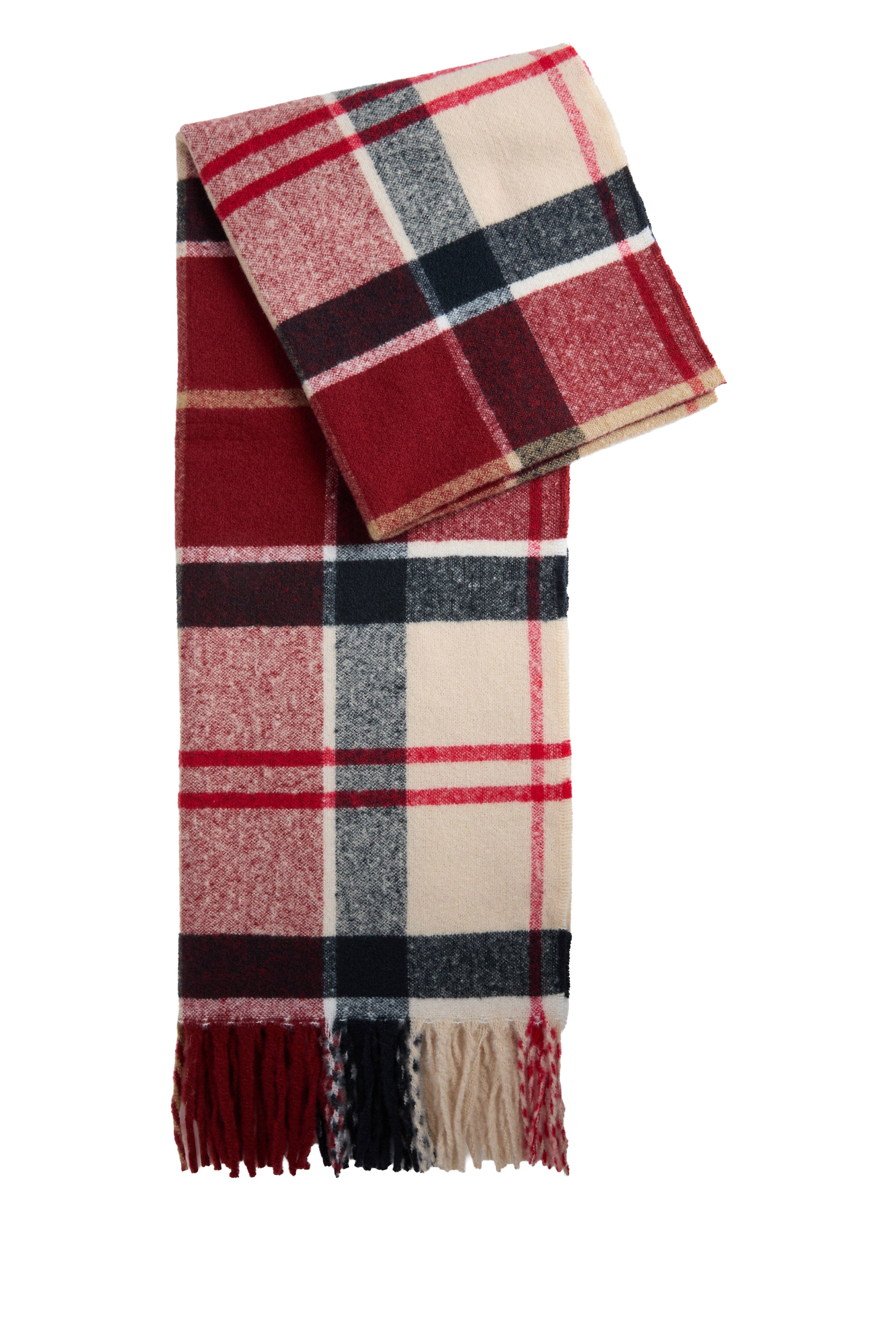 Barbour Deanna Scarf - Light Cardinal Tartan LSC0476_RE11_OS