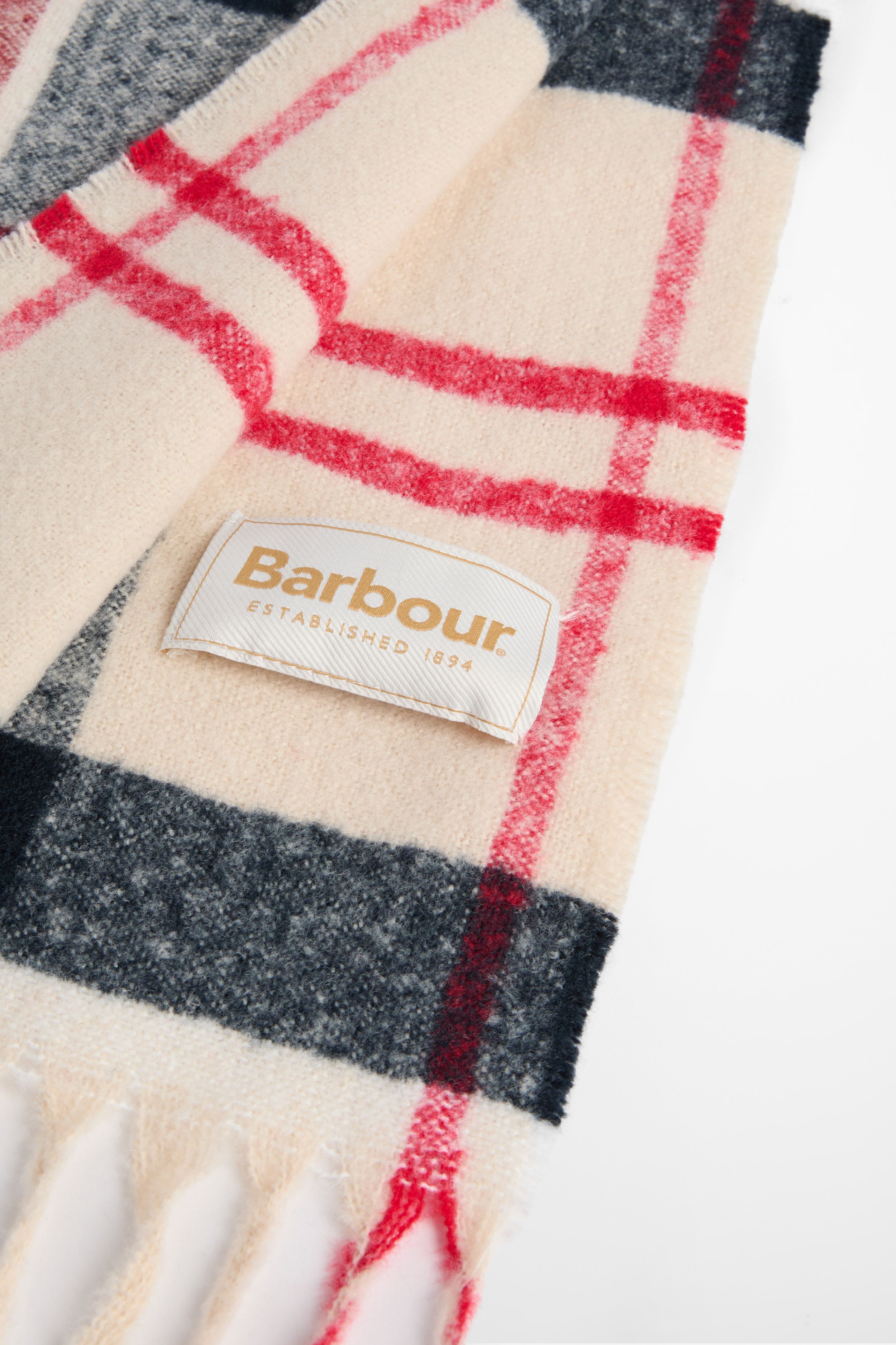 Barbour Deanna Scarf - Light Cardinal Tartan LSC0476_RE11_OS