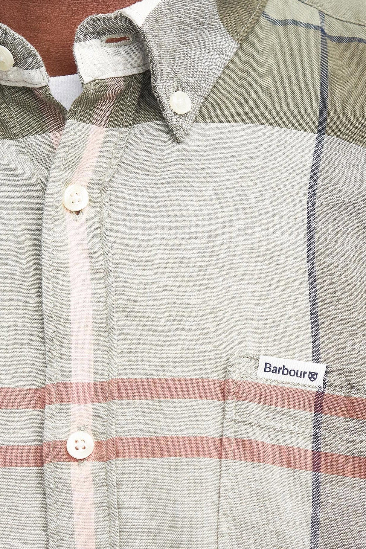 Barbour Douglas Short Sleeve Tailored Fit Shirt - Glenmore Olive Tartan
