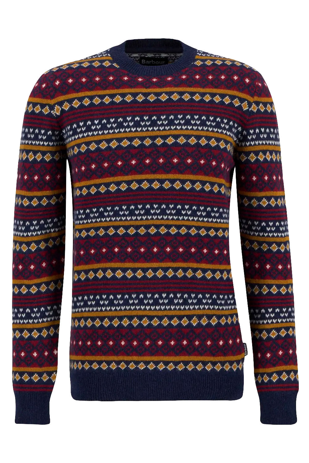 Barbour Easdale Fair Isle Wool Blend Jumper - Navy