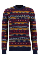 Barbour Easdale Fair Isle Wool Blend Jumper - Navy