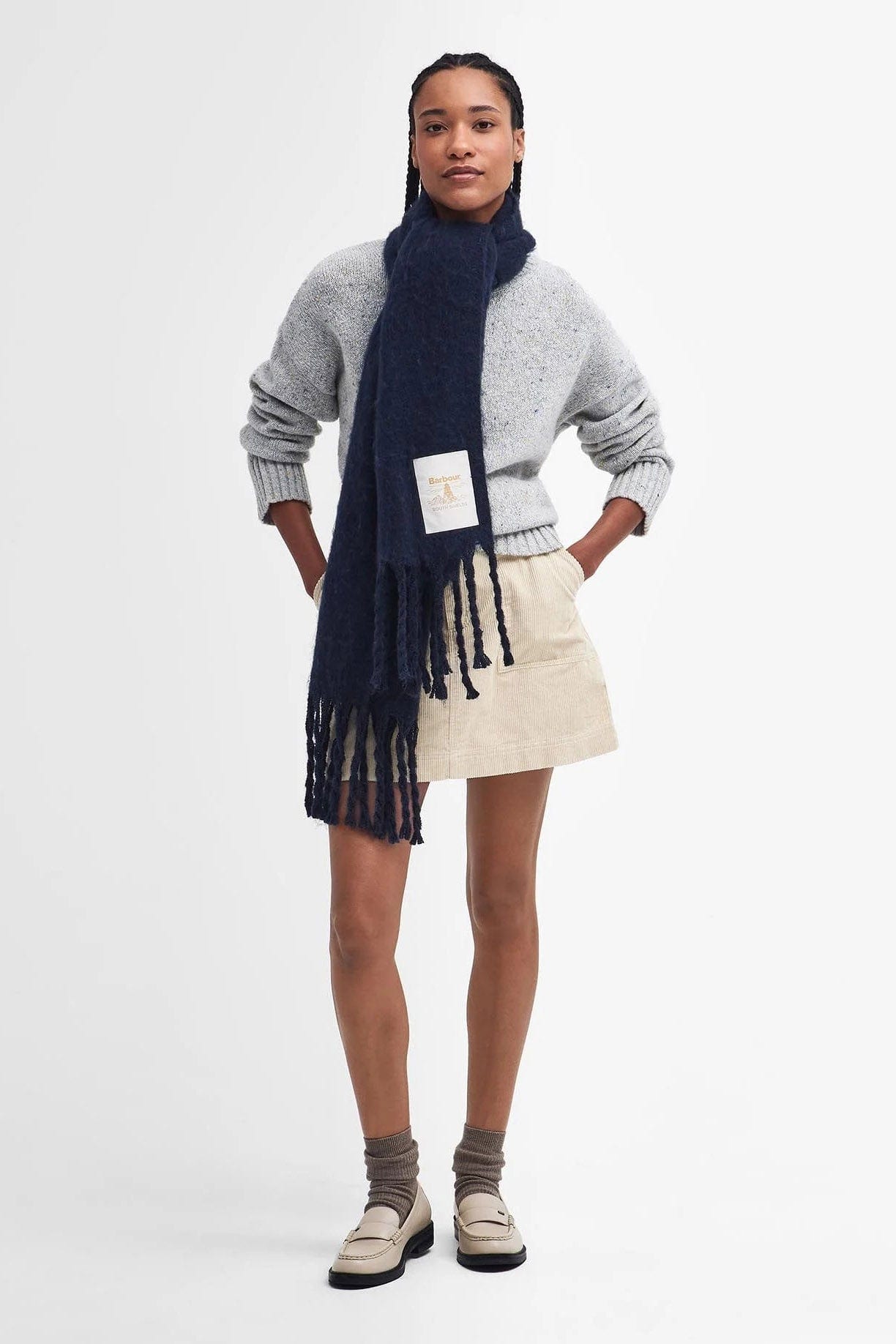 Barbour Ellison Scarf - Navy LSC0458_NY91_OS