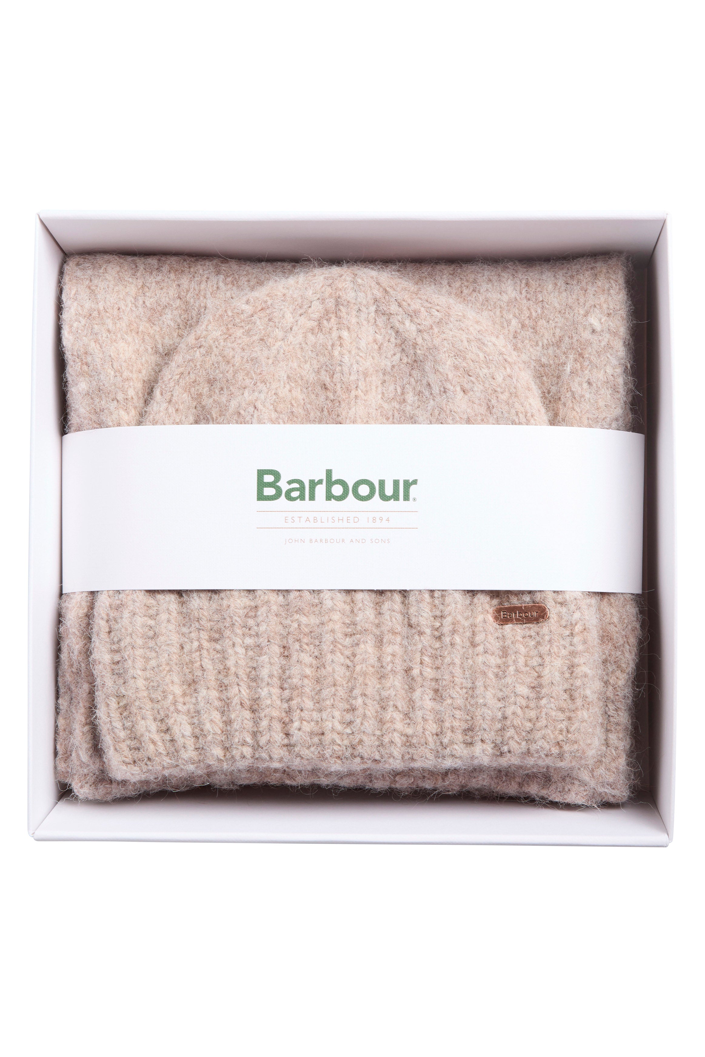 Barbour Emmy Beanie & Scarf Gift Set - Taupe Mist LGS0106_BE31_OS