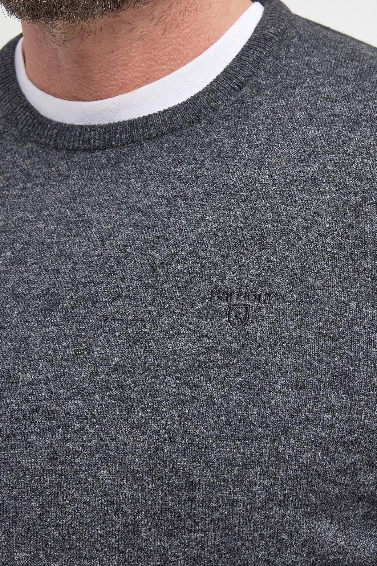 Barbour Essential Crew Neck Jumper - Charcoal