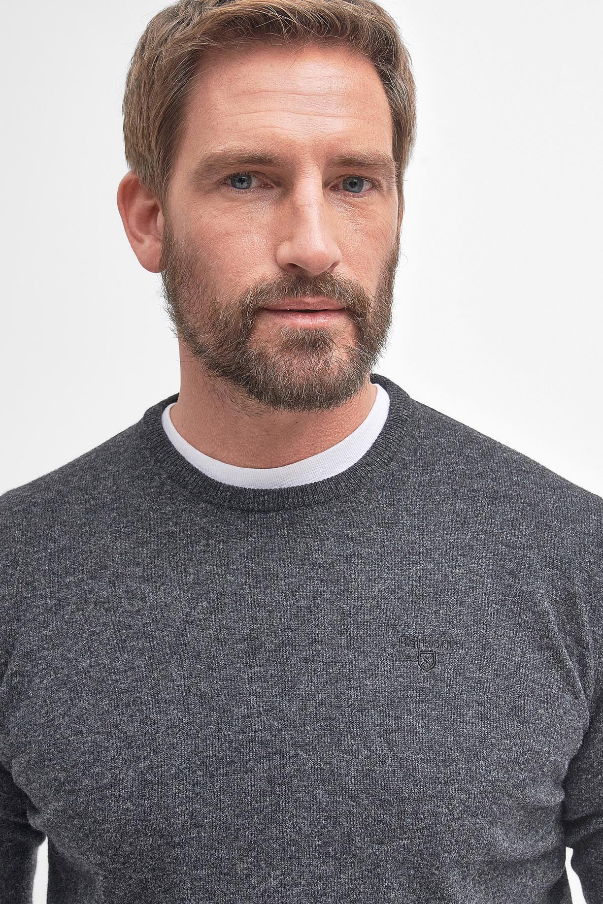 Barbour Essential Crew Neck Jumper - Charcoal