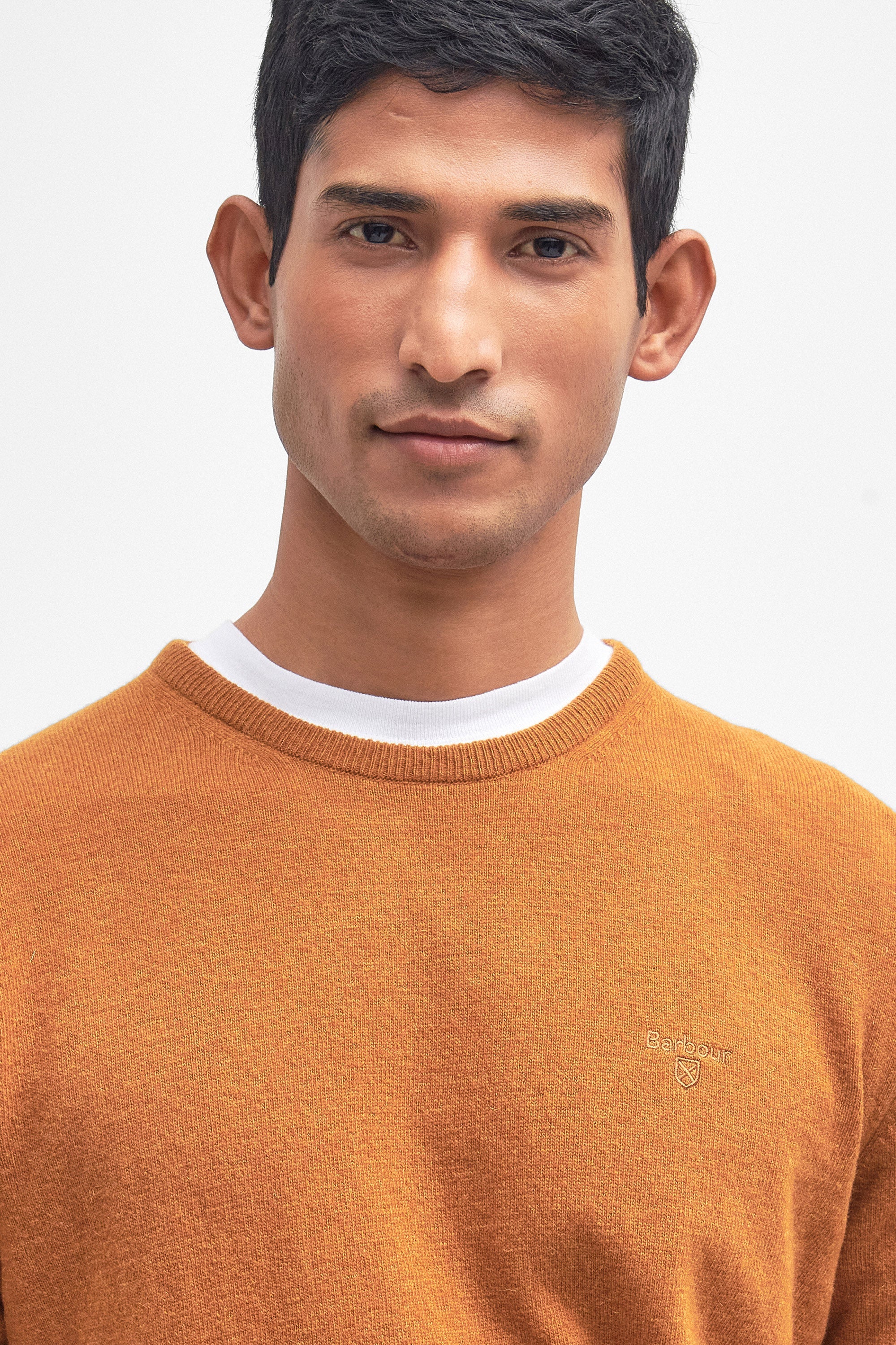 Barbour Essential Crew Neck Jumper - Dark Copper
