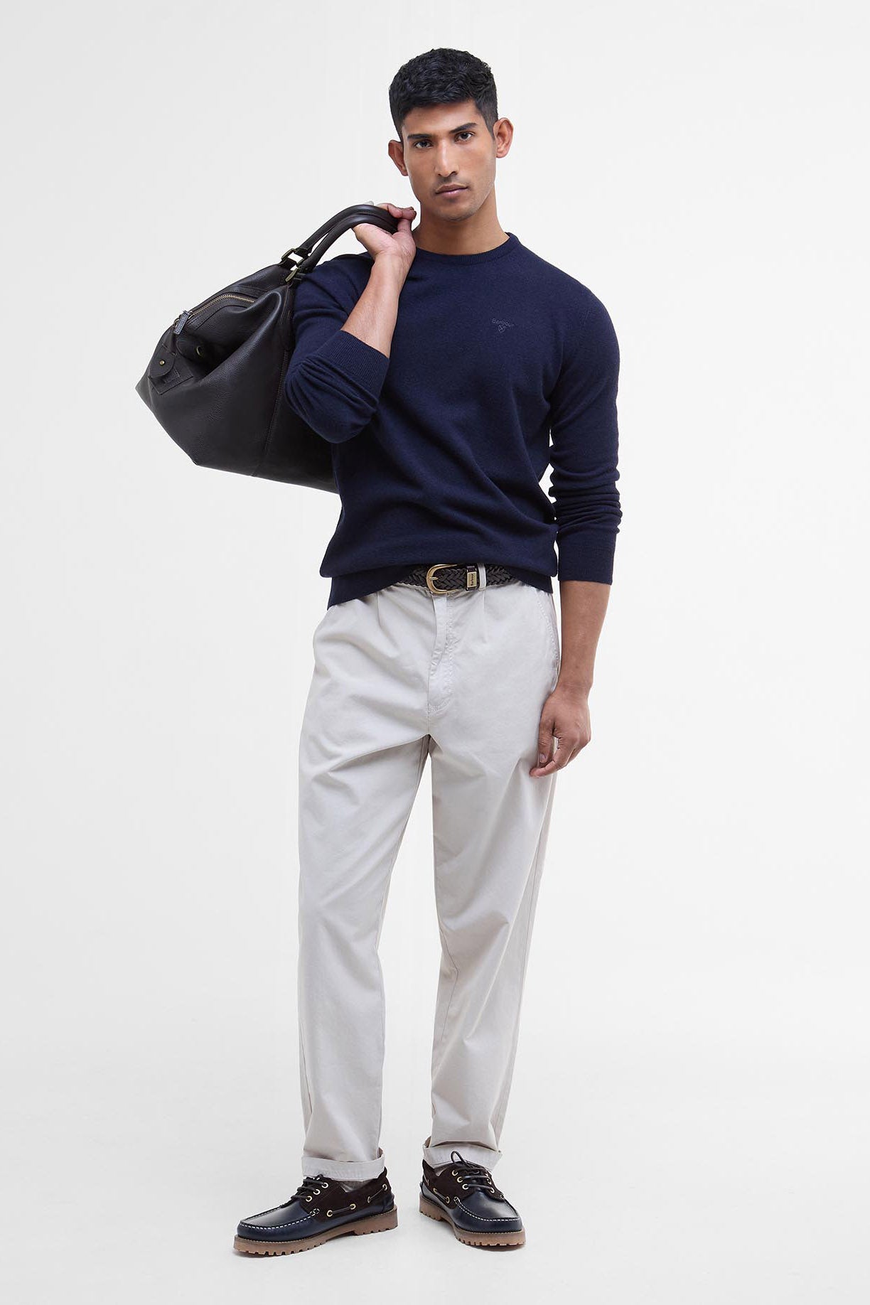 Barbour Essential Crew Neck Jumper - Navy