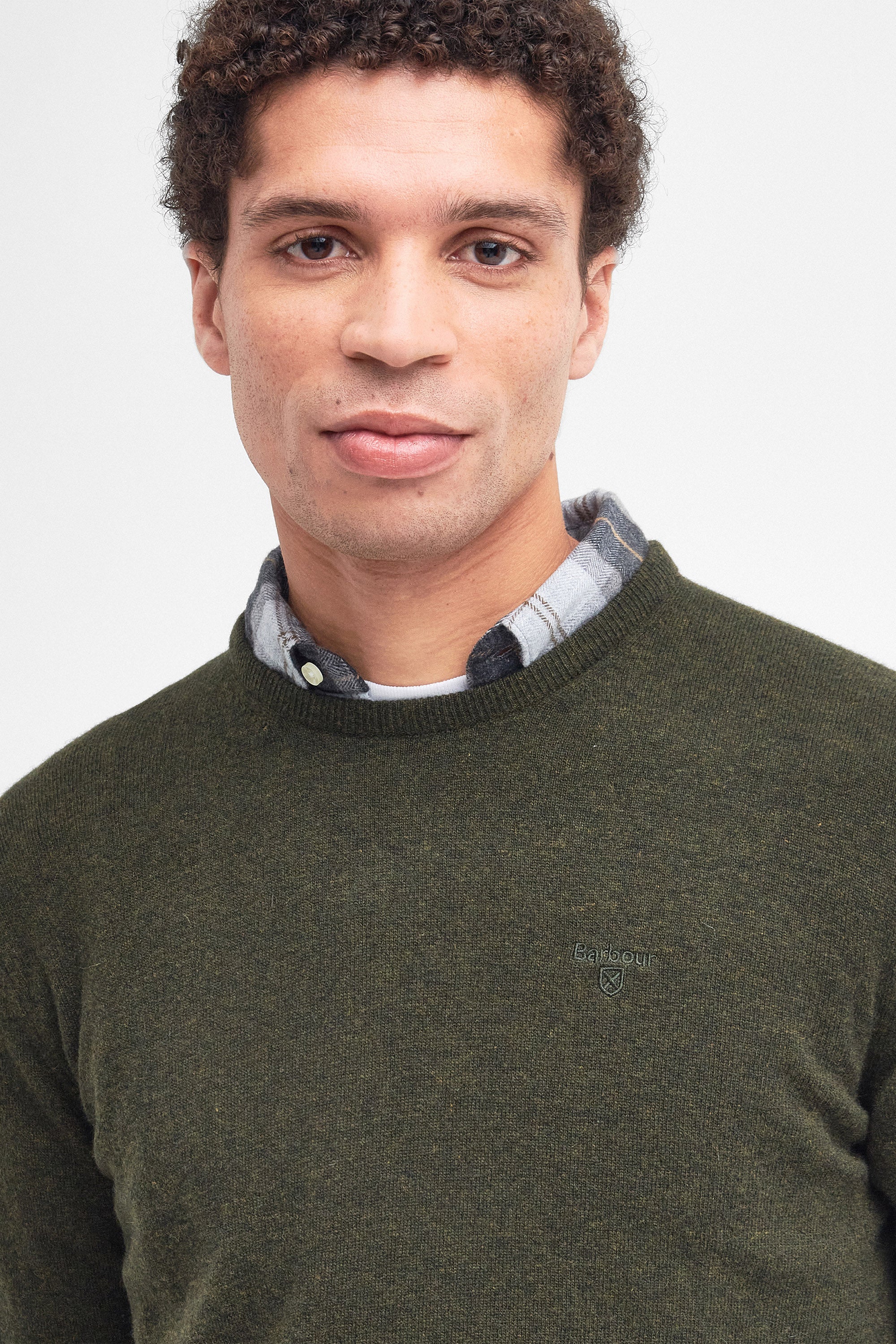 Barbour Essential Crew Neck Jumper - Seaweed