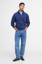 Barbour Essential Half-Zip Jumper - Atlantic Blue