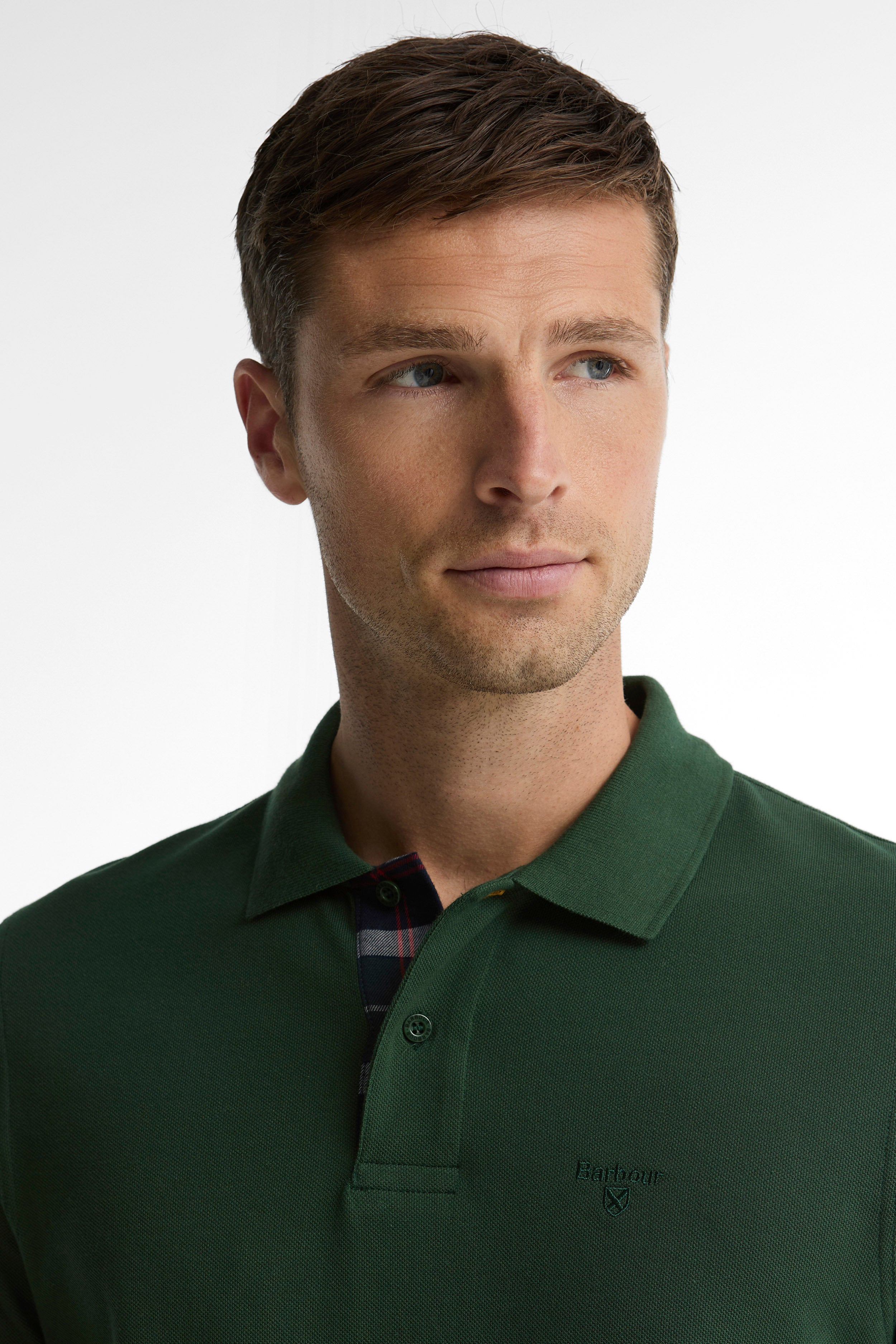 Barbour Essential Long Sleeve Polo - Sycamore