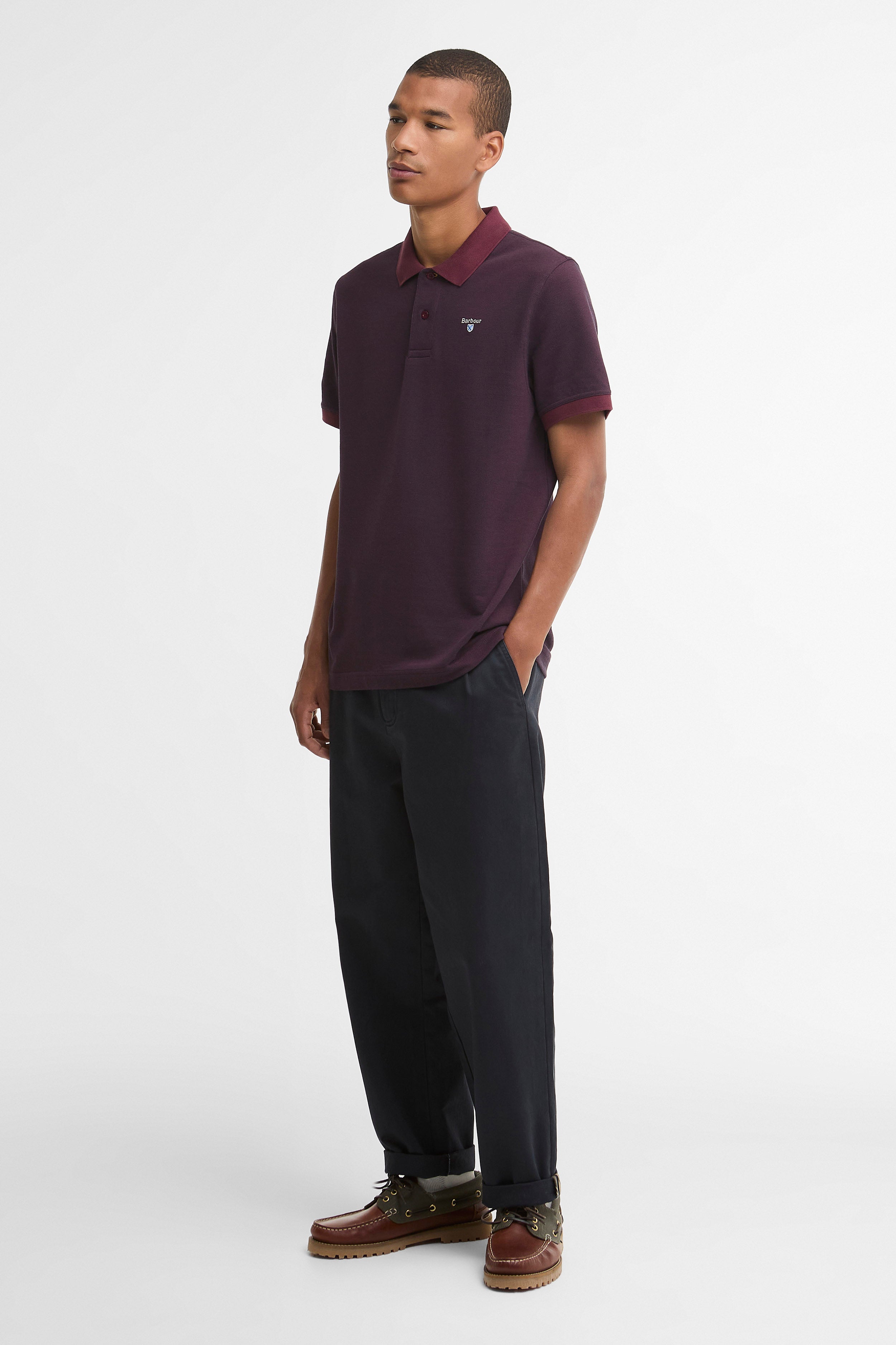 Barbour Essential Sport Polo - Bordeaux