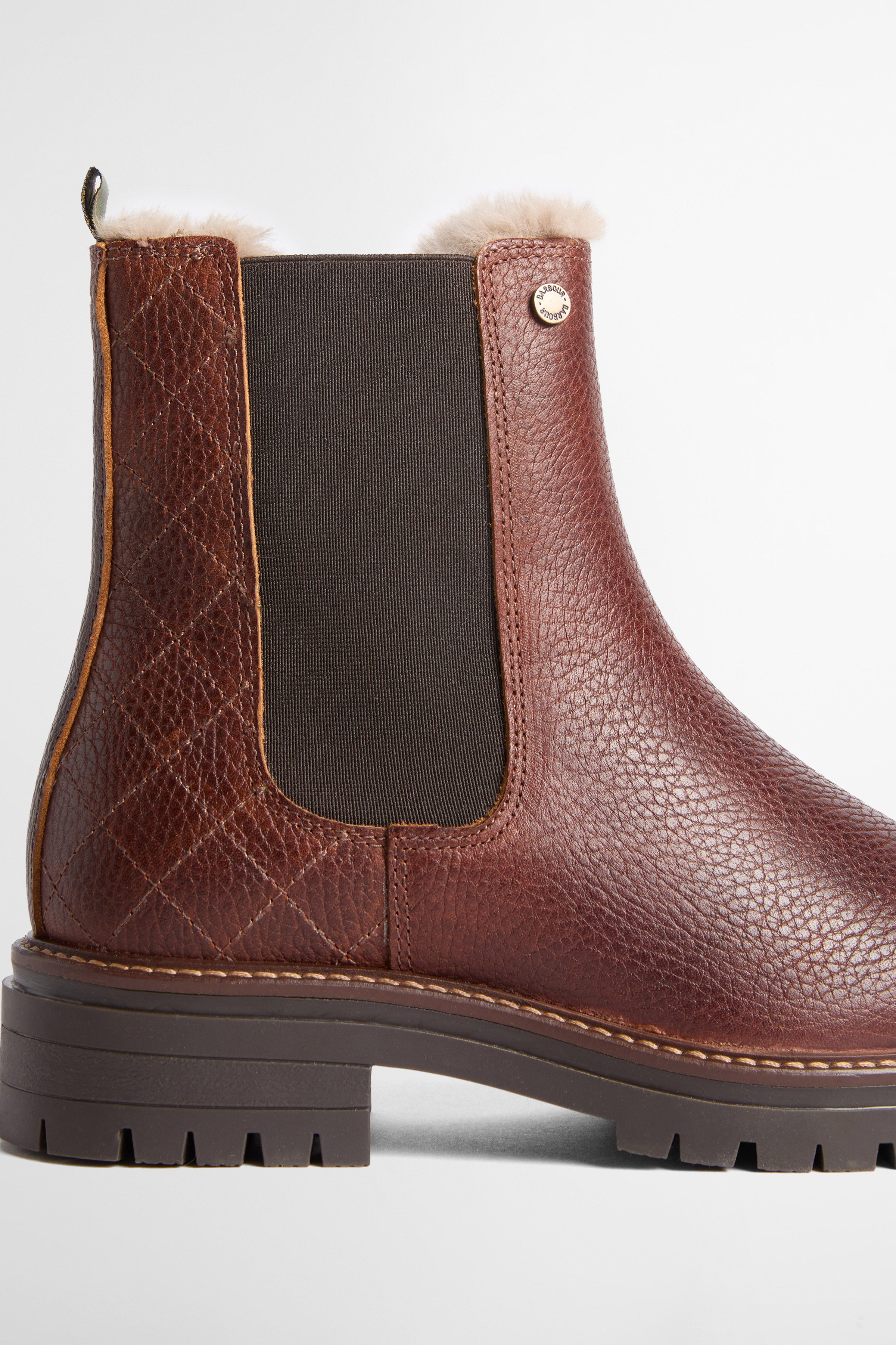 Barbour Evie Faux Fur Chelsea Boot - Brown