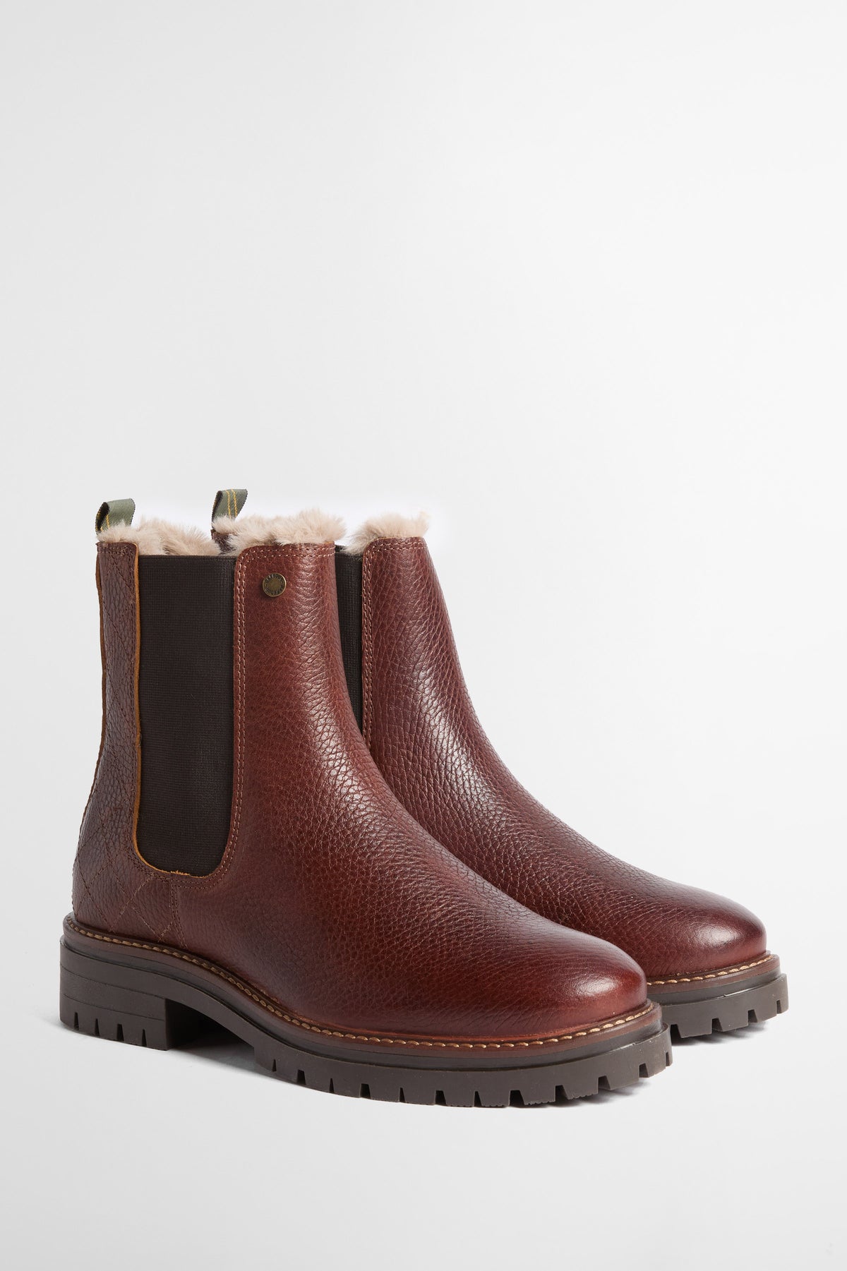 Barbour Evie Faux Fur Chelsea Boot - Brown